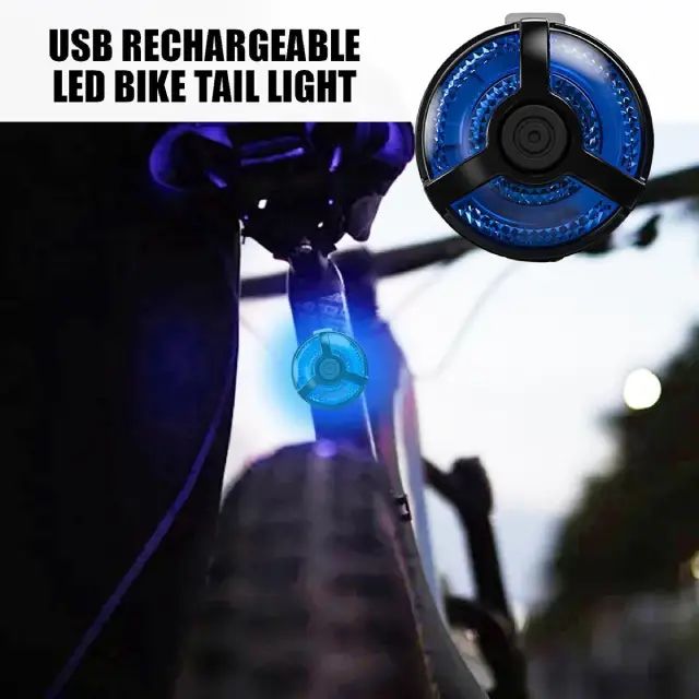 Luces Traseras Para Bicicleta Recargables Usb 5 Modos - imagen 2