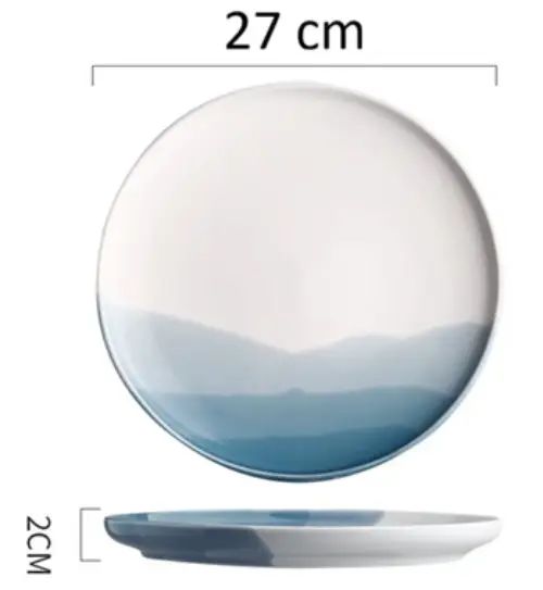 Platos de Cerámica Bicolor de 27cm Varios Colores Diseño Moderno y Elegante - imagen 3