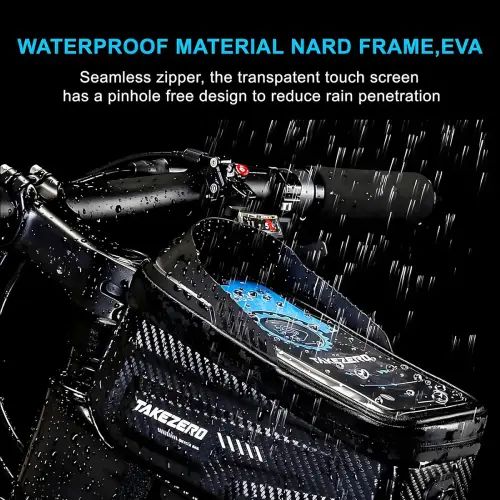 SOPORTE CELULARES HASTA 6.9" BICICLETA, MOTO Y MONOPATÍN IMPERMEABLE 360° PVC+ABS 20x9x10.5cm - imagen 4