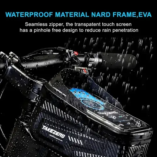 SOPORTE CELULARES HASTA 6.9" BICICLETA, MOTO Y MONOPATÍN IMPERMEABLE 360° PVC+ABS 20x9x10.5cm - imagen 4