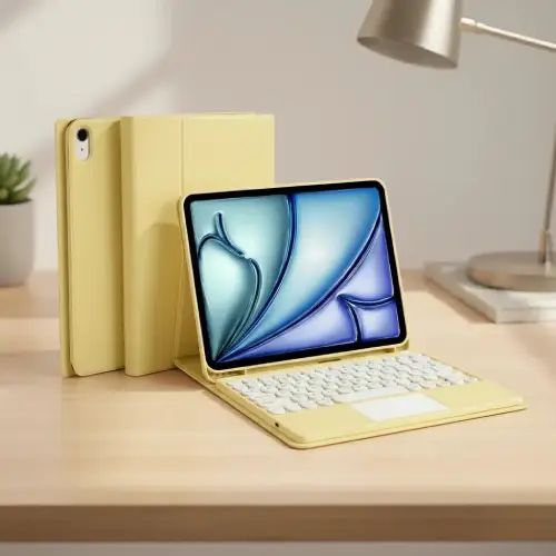 TECLADO CON TOUCHPAD INALÁMBRICO BLUETOOTH RECARGABLE ABS VARIOS COLORES - imagen 3