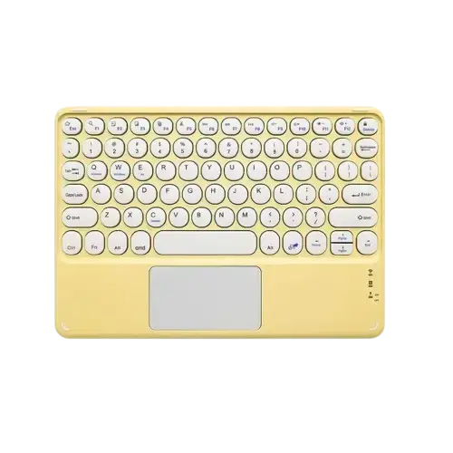 TECLADO CON TOUCHPAD INALÁMBRICO BLUETOOTH RECARGABLE ABS VARIOS COLORES - imagen 1