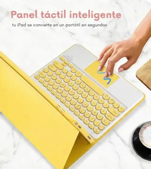 TECLADO CON TOUCHPAD INALÁMBRICO BLUETOOTH RECARGABLE ABS VARIOS COLORES - imagen 2