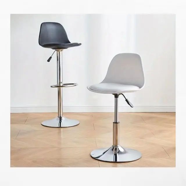 Silla De Bar Giratoria Elegante Con Altura Ajustable - imagen 2