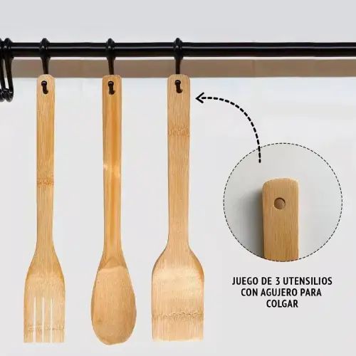 Set de 3 Cucharas de Madera - imagen 3
