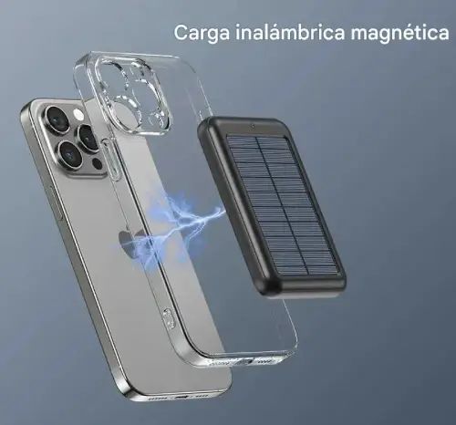 POWER BANK INALÁMBRICO SOLAR 5V TREQA 10000mAh - imagen 4