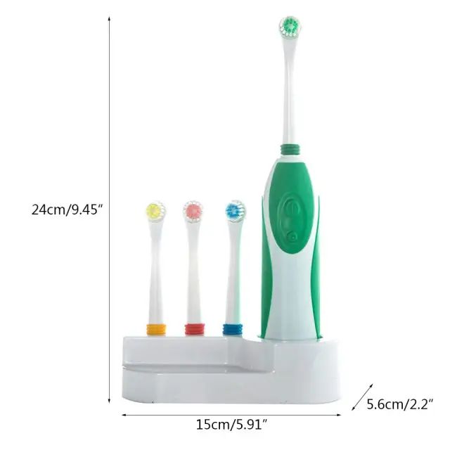 Cepillo De Dientes Electrico 360 Grados con Base y Repuestos - imagen 3