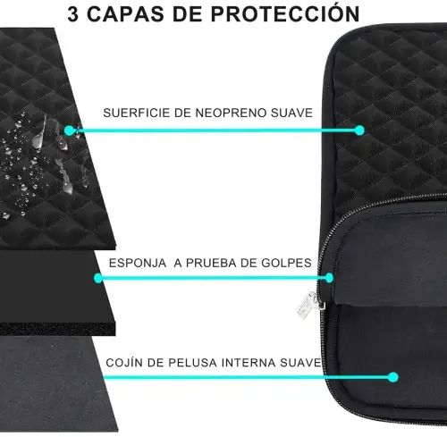 ESTUCHE/FUNDA PARA LAPTOP/NOTEBOOK RESISTENTE 15.4'' 38x29cm - imagen 3