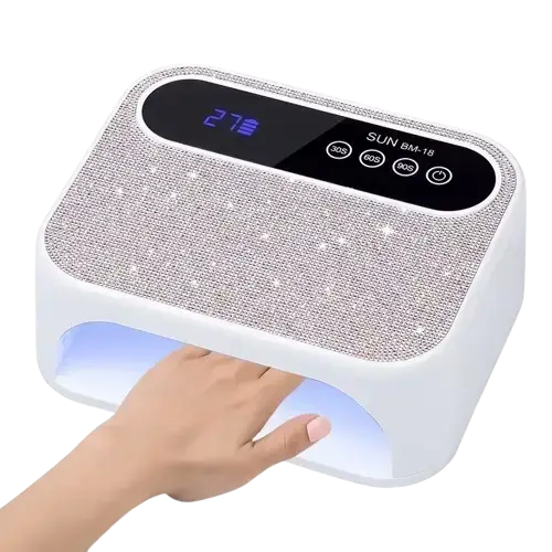 LÁMPARA UV/LED PARA UÑAS INALÁMBRICA CON GLITTER 168W - imagen 1