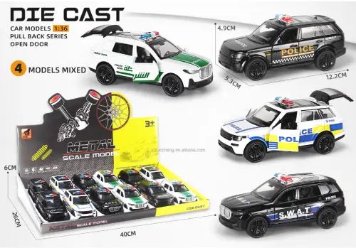 CAMIONETAS POLICÍA EN MINIATURA 12.2x5.3x4.9cm --- 12 UNIDADES - imagen 2