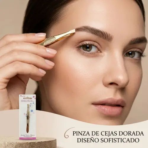 PINZA DE CEJAS DORADA DISEÑO SOFISTICADO - imagen 2