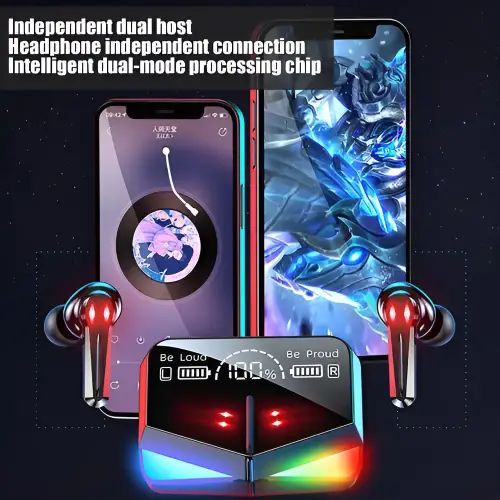 AURICULARES GAMER M28 INALÁMBRICOS MICRÓFONO HASTA 10m 500mAh - imagen 3