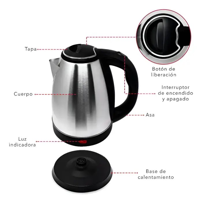 JARRA ELÉCTRICA SCARLETT 2L METÁLICA - imagen 2