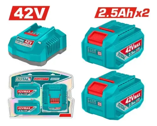 KIT/SET 2 BATERÍAS LITIO-ION 2.5Ah + CARGADOR RÁPIDO 2A 42V INDUSTRIAL - imagen 3