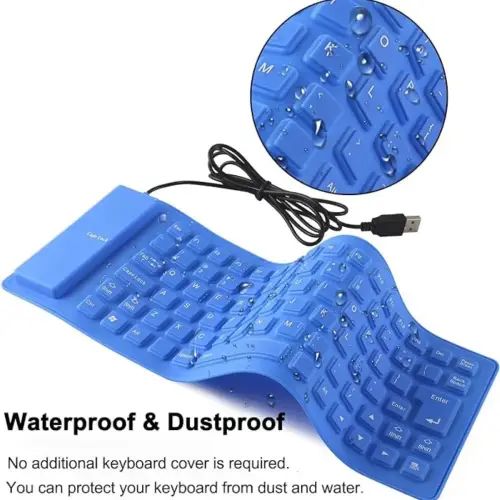 TECLADO ESPAÑOL IMPERMEABLE FLEXIBLE CON CABLE USB  - imagen 4