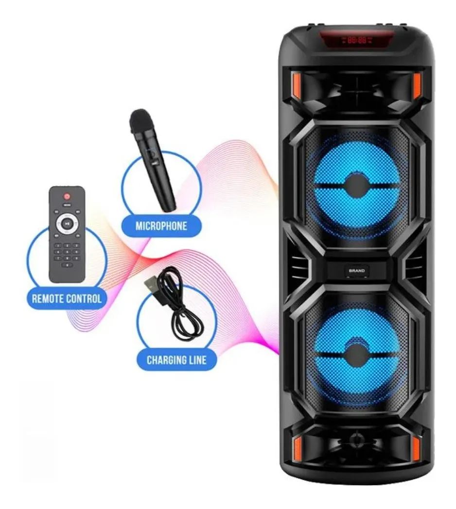 Parlante Altavoz TWS 2x8" De 40W 80cm - imagen 2