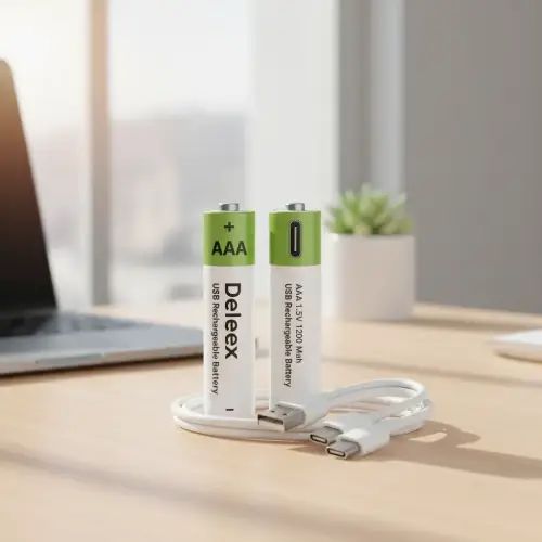 PILAS AAA RECARGABLES PUERTO USB-C 750mAh 1.5V C/CABLE --- 4 UNIDADES - imagen 2