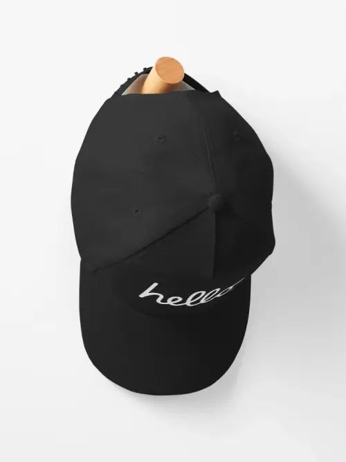 VISERA CURVA "HELLO" 100% ALGODÓN AJUSTABLE 20cm DIÁMETRO VARIOS COLORES - imagen 2