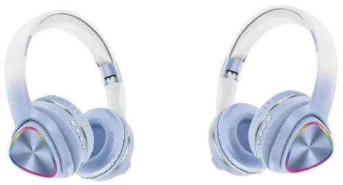 AURICULARES INALÁMBRICOS BLUETOOTH LUZ LED RGB 3.5mm - imagen principal