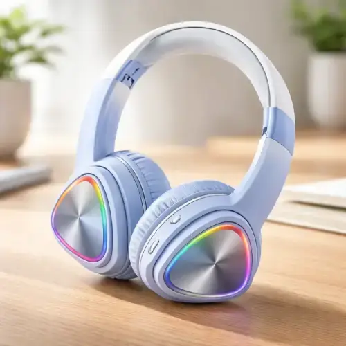 AURICULARES INALÁMBRICOS BLUETOOTH LUZ LED RGB 3.5mm - imagen 3