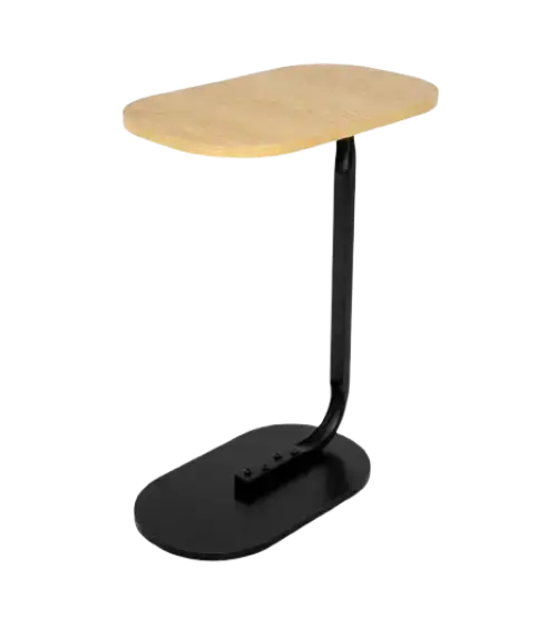 Mesa de centro minimalista auxiliar Ovalada para sala Moderna 39x28x56cm - imagen principal