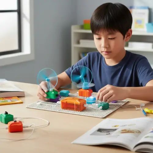 JUEGO DE CIENCIA EDUCATIVO CONEXIÓN EN SERIE Y PARALELO Y DISEÑO MODULAR INTERACTIVO 25.5x14cm - imagen 3
