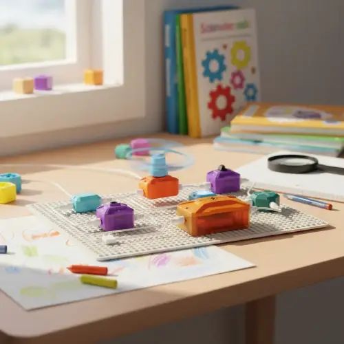 JUEGO DE CIENCIA EDUCATIVO CONEXIÓN EN SERIE Y PARALELO Y DISEÑO MODULAR INTERACTIVO 25.5x14cm - imagen 2