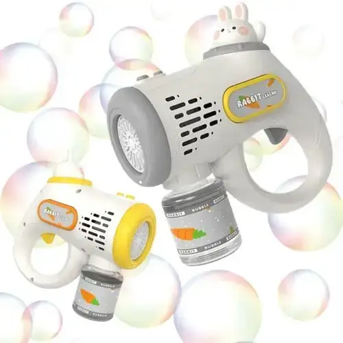PISTOLA DE BURBUJAS AUTOMÁTICA LUZ LED ABS 18x16.5cm - imagen 3