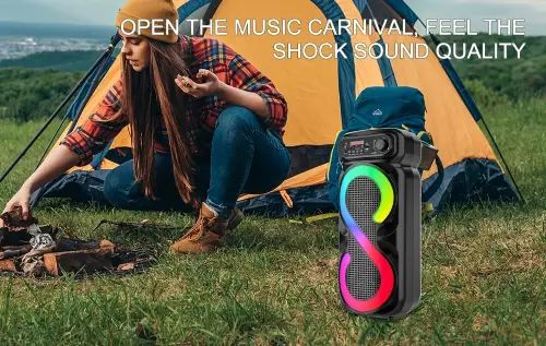 PARLANTE PORTÁTIL 4" c/CONTROL REMOTO Y MICRÓFONO DISEÑO "S" 1500mAh 8W - imagen 4
