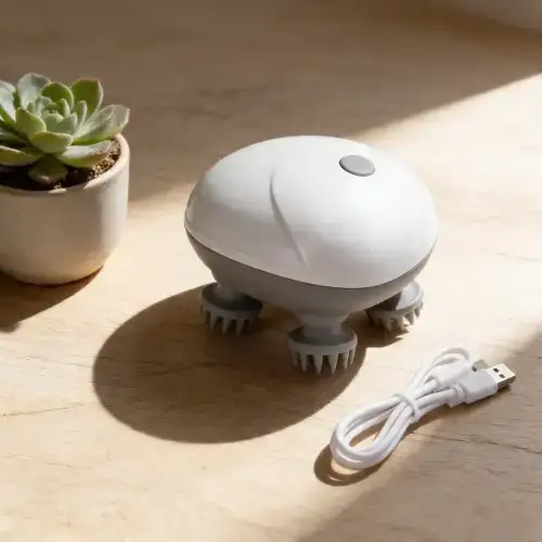 MASAJEADOR ELÉCTRICO CUERO CABELLUDO RECARGABLE USB - imagen 4