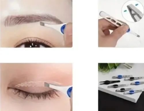 PINZA DE CEJAS CON APOYA DEDO ALTA CALIDAD - imagen 2
