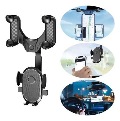 Soporte para celular con doble gancho y fijación segura - imagen 2