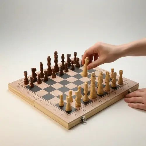 JUEGO DE MESA 3 EN 1 MADERA 48x48cm - imagen 4