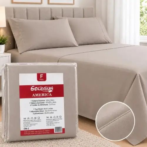 JUEGO DE SÁBANAS TWIN GOLDSUN LISA 5000 HILOS 1 PLAZA - imagen 3