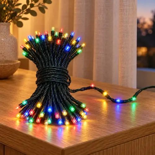 LUCES MULTICOLOR x100 HILO 10mts c/ENCHUFE - imagen 4