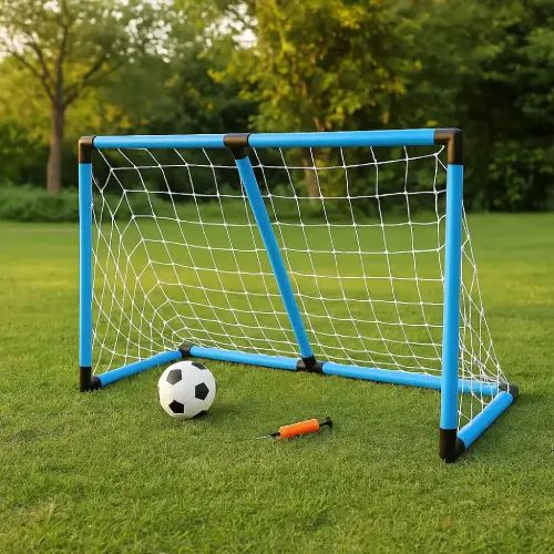 ARCO DE FÚTBOL INFANTIL PVC 120x77x57cm PELOTA 12cm E INFLADOR - imagen 3