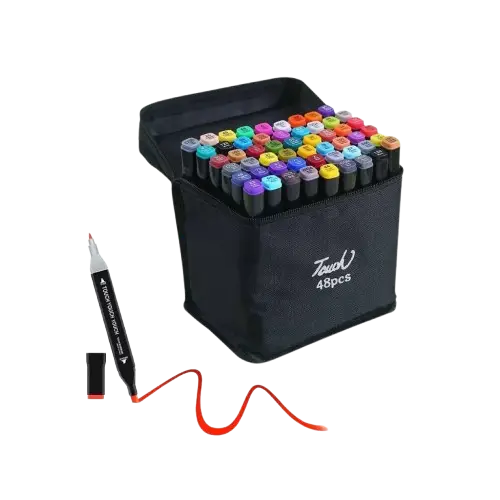 Set Arte 48 marcadores con doble punta + estuche