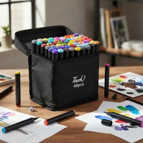 Set Arte 48 marcadores con doble punta + estuche - imagen 3