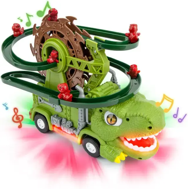 Camión Monstruo de Dinosaurio con Pista de Acción - imagen principal