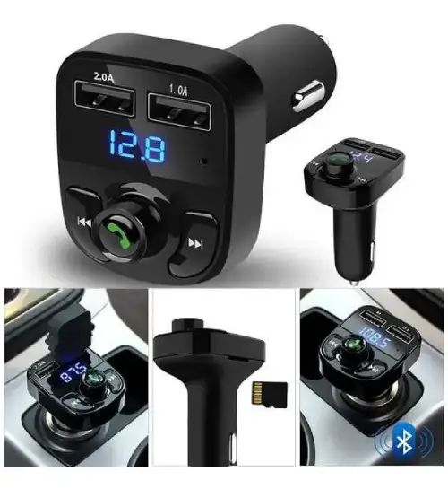 Transmisor MP3 Bluetooth para Auto Cargador USB FM - imagen 2