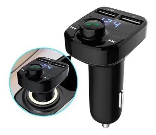 Transmisor MP3 Bluetooth para Auto Cargador USB FM - imagen 3