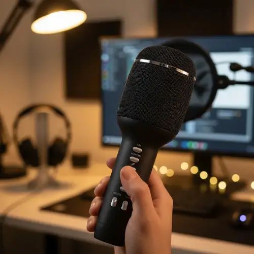 MICRÓFONO INALÁMBRICO PARA KARAOKE CON ALTAVOZ 1200mAh 5W - imagen 3
