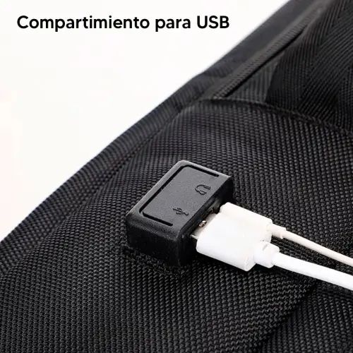 MOCHILA IMPERMEABLE PARA NOTEBOOK CON COMPARTIMENTO PARA USB 45x30x14cm - imagen 3