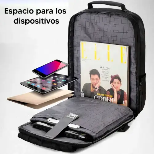 MOCHILA IMPERMEABLE PARA NOTEBOOK CON COMPARTIMENTO PARA USB 45x30x14cm - imagen 4