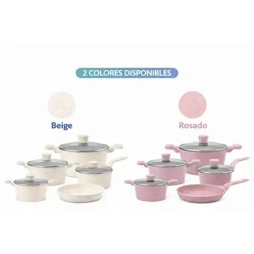 Juego De Batería De Cocina 5 Piezas Con Tapas - imagen 2