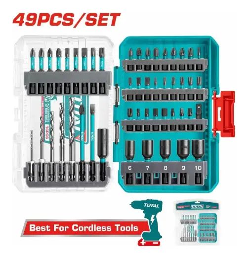 KIT/SET 49 PUNTAS Y MECHAS HEX ¼" PARA ATORNILLADOR DE IMPACTO INDUSTRIAL - imagen 2