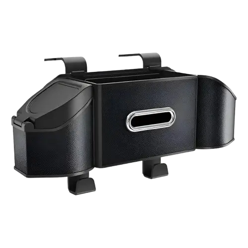 Caja Organizadora para Auto 36x12x10cm Cesto Porta Pañuelos y Soporte