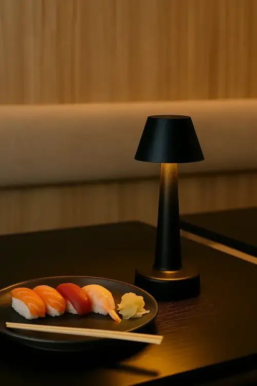 LÁMPARA LED DE MESA TÁCTIL RECARGABLE FRÍA CÁLIDA Y NATURAL HIERRO GALVANIZADO 1200mAh 3W 24x9cm - imagen 2
