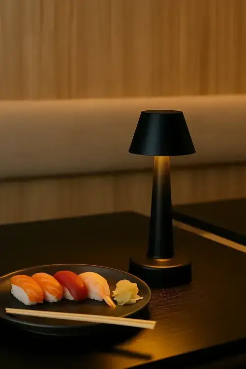 LÁMPARA LED DE MESA TÁCTIL RECARGABLE FRÍA CÁLIDA Y NATURAL HIERRO GALVANIZADO 1200mAh 3W 24x9cm - imagen 2