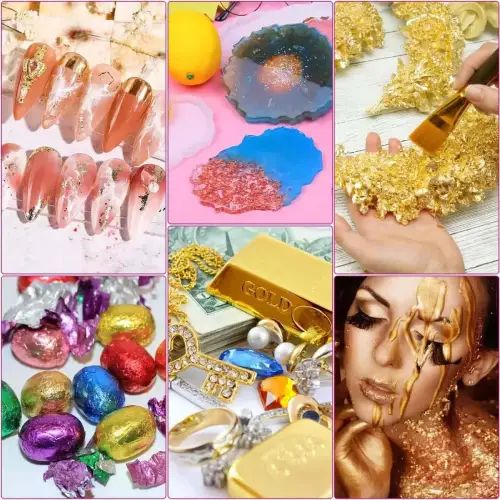 PAPEL ORO PARA UÑAS Y MAQUILLAJE VARIOS COLORES - imagen 2